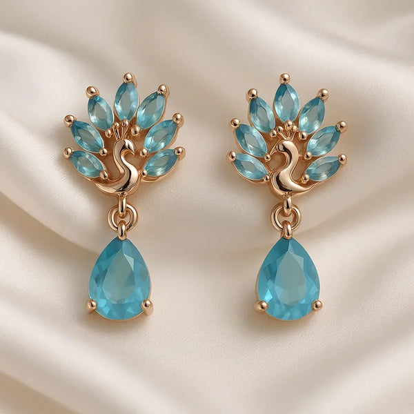 Emerald Peacock Earrings